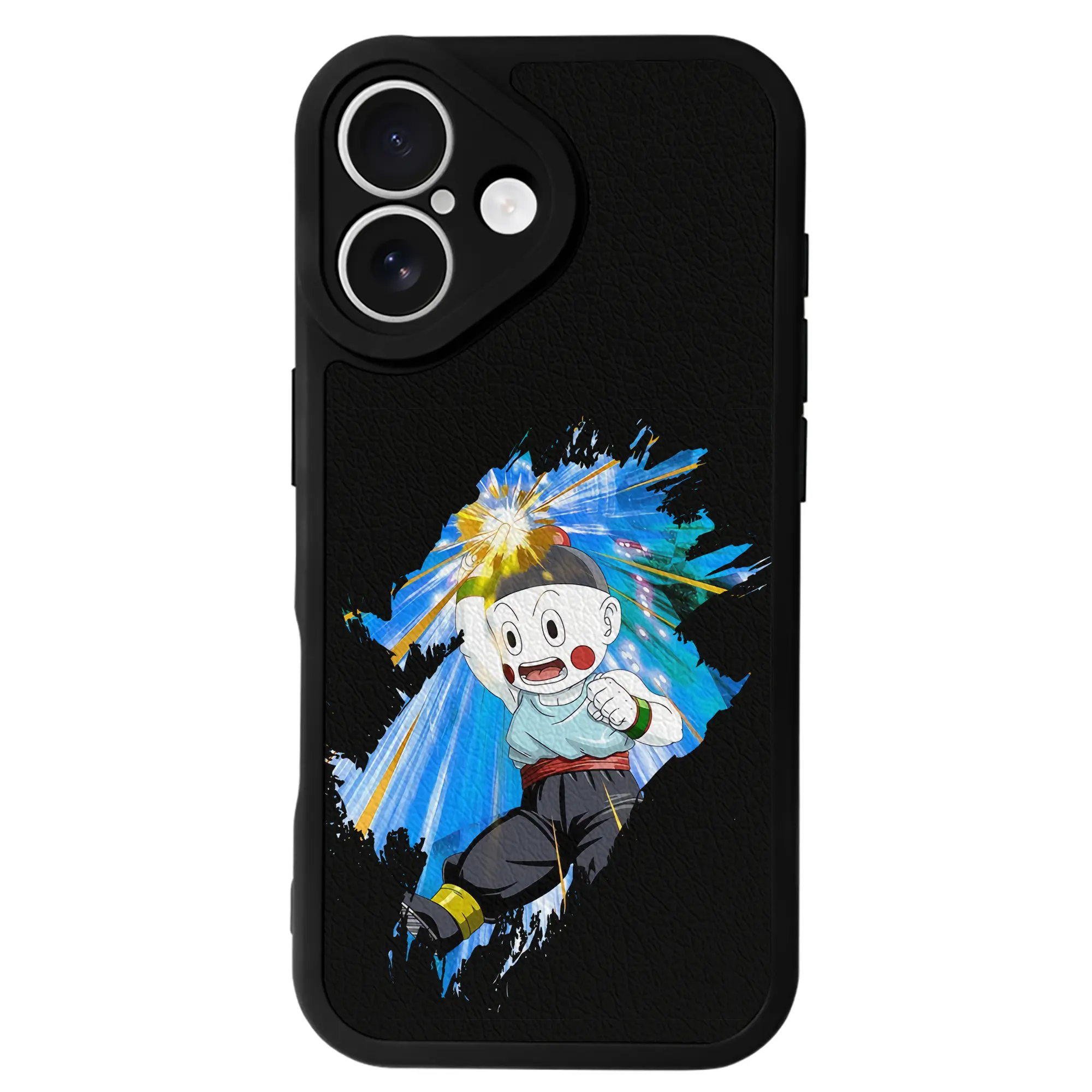 ドラゴンボール グッズ チャオズ - IPhone 16シリーズ対応 ・ シリコンスマホケース ・ レザー調 ・ 高精度フィット ・ 耐衝撃 ・ ワイヤレス充電対応 ・ 精密カット